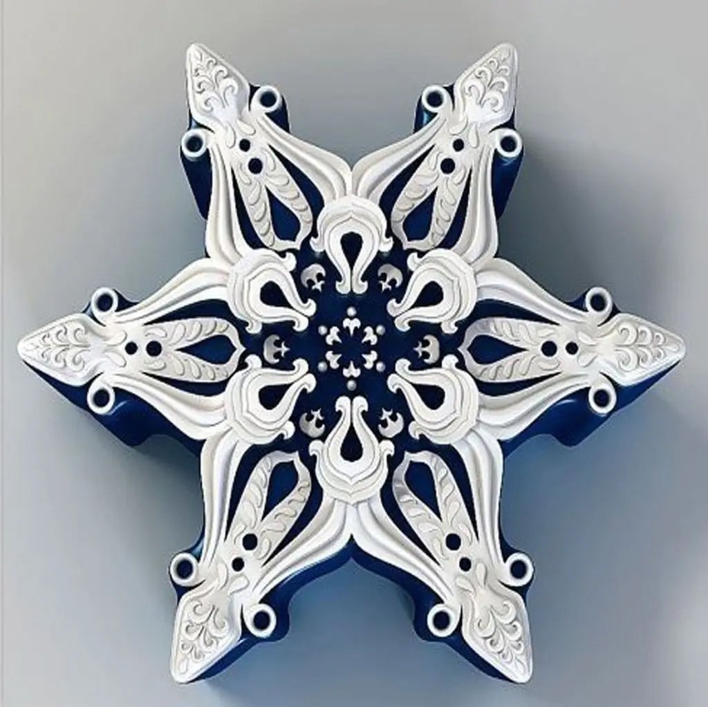 2D Siliconen Mal Snowflake Magic